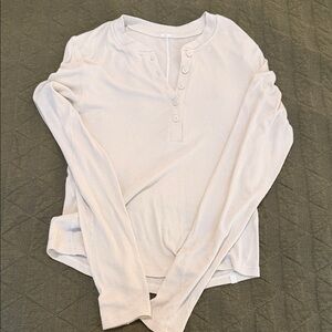 lululemon athletica Cream Button Down Shirt